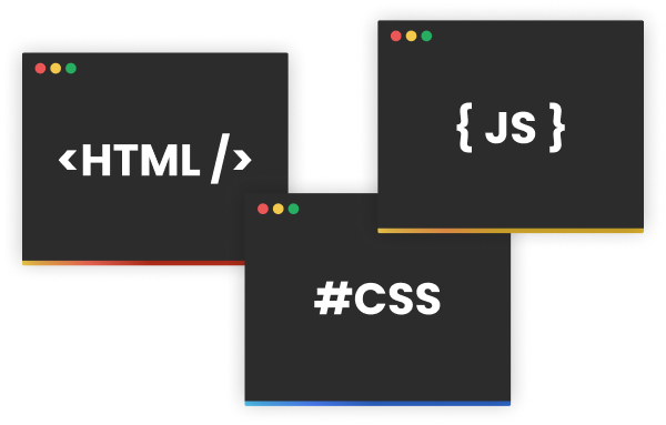 html css and js image