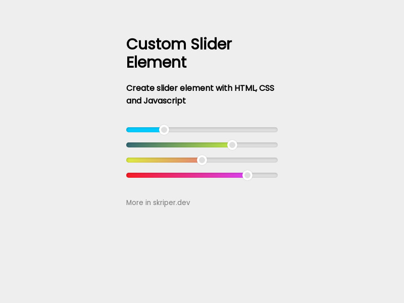 Pretty custom slider element image